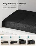 30" Black Folding Storage Ottoman Bench