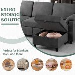 Convertible L-Shaped Sectional Sofa with Pillows
