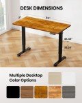ErGear Electric Height Adjustable Standing Desk - Vintage Brown