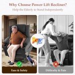 Power Lift Recliner Chair with Massage and Heat