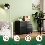 Letaya Black 3-Drawer Mobile File Cabinet