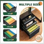 Letaya Black 3-Drawer Mobile File Cabinet