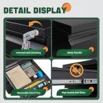 Letaya Black 3-Drawer Mobile File Cabinet