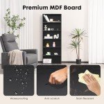Industrial 6-Shelf Black Bookcase for Home & Office