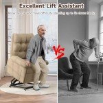 Power Lift Recliner Chair for Seniors, Beige-Brown