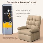 Power Lift Recliner Chair for Seniors, Beige-Brown