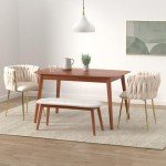Set of 4 Velvet Dining Chairs with Gold Legs