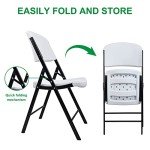 Heavy Duty Folding Plastic Chairs - 4 Pack