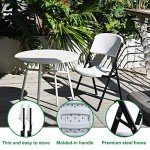 Heavy Duty Folding Plastic Chairs - 4 Pack