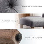 Grey Button Tufted Dining Chair Set of 6