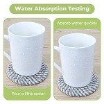 Boho Absorbent Coaster Set for Drinks - 8 Pack