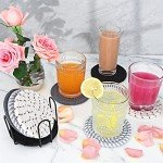 Boho Absorbent Coaster Set for Drinks - 8 Pack