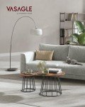 VASAGLE Set of 2 Round Coffee Tables