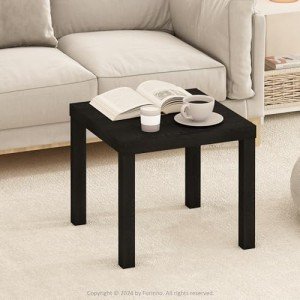 Furinno Black Square Coffee Table and Side Table