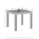 Furinno Black Square Coffee Table and Side Table