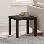 Furinno Black Square Coffee Table and Side Table