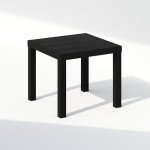 Furinno Black Square Coffee Table and Side Table