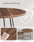 VASAGLE Set of 2 Round Coffee Tables