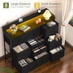 Yoobure LED Dresser with Charging Station and Storage