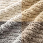 MIULEE Set of 4 Soft Striped Decorative Pillow Covers