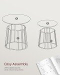 VASAGLE Set of 2 Round Coffee Tables