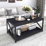 Industrial Coffee Table Set with Storage - 3 Pieces