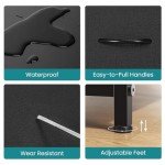 Black 5-Drawer Fabric Dresser for Bedroom Storage