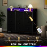 Yoobure LED Dresser with Charging Station and Storage
