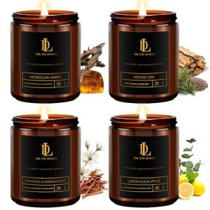 Scented Candle Set for Men - 4 Pack