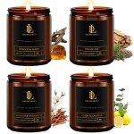 Scented Candle Set for Men - 4 Pack