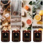 Scented Candle Set for Men - 4 Pack