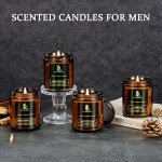 Scented Candle Set for Men - 4 Pack