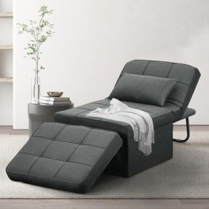 Ainfox 4-in-1 Convertible Sofa Bed - Dark Grey