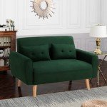 Modern Green Loveseat Sofa for Small Spaces