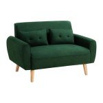 Modern Green Loveseat Sofa for Small Spaces