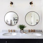 Fabuday 20-Inch Round Black Wall Mirror