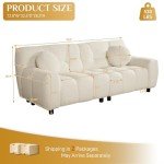Cozy 2-Seat Boucle Cloud Sofa with Pillows