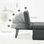 Ainfox 4-in-1 Convertible Sofa Bed - Dark Grey