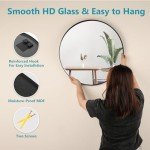 Fabuday 20-Inch Round Black Wall Mirror