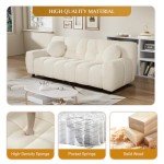 Cozy 2-Seat Boucle Cloud Sofa with Pillows