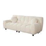 Cozy 2-Seat Boucle Cloud Sofa with Pillows