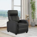 Black Recliner Chair with Lumbar Support
