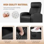 Black Recliner Chair with Lumbar Support