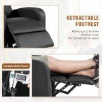 Black Recliner Chair with Lumbar Support