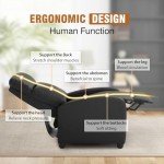 Black Recliner Chair with Lumbar Support