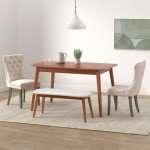 Set of 4 Tufted Velvet Dining Chairs - Beige