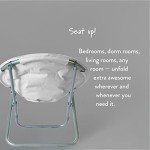 Grey Foldable Micromink Saucer Chair for Leisure
