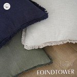 Set of 2 Olive Green Fringe Throw Pillow Covers