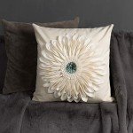 3D Sunflower Decorative Pillow Covers - 18x18 Inches