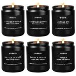 Men's Scented Candle Set - 6 Pack 300 Hour